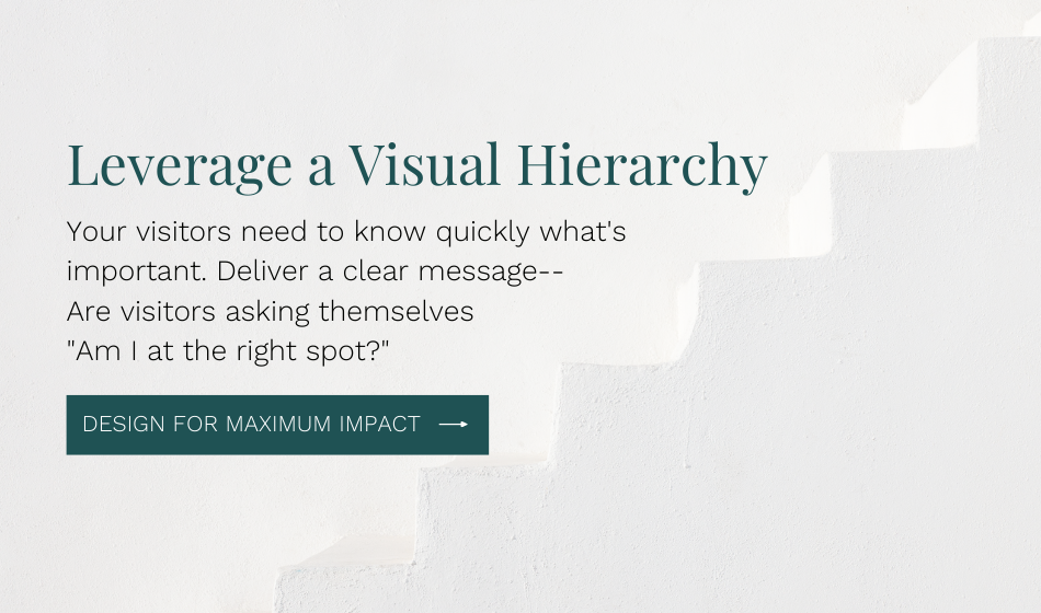 Featured Image Graphic Showing How to leverage a visual hierarchy